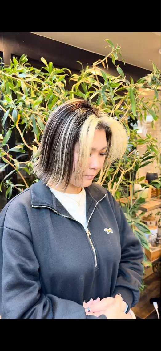 ショート カラー ミストバング  フェイスフレーミング ハイライトカラー 3Dハイライト ハイライト ヘアカラー トリートメント 🌈ハイライト特化 🌈 🐶ノザワ🐶のヘアスタイル