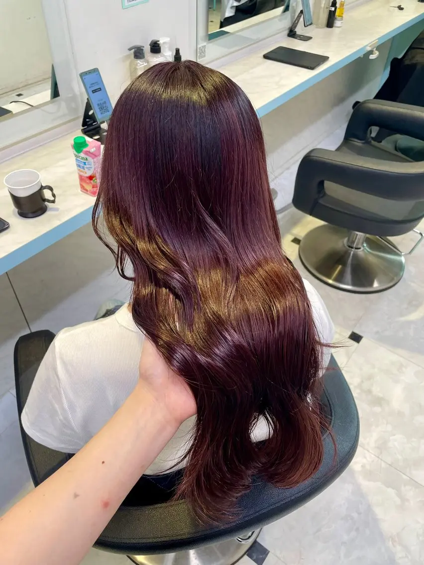 カラー 🇰🇷韓流暖色ヘア 🍒saaya🍒のヘアスタイル