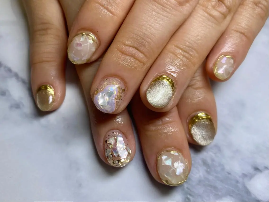 ネイル アートネイル ショートネイル ハンドネイル L'ecrin 田中のネイルデザイン