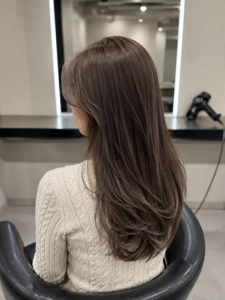 ミディアム カラー ブラウンカラー トリートメント 🌈ウルトワ水素 髪質改善naru🌈のヘアスタイル