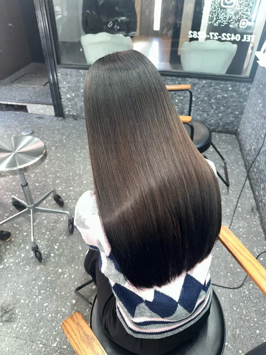 ロング パーマ カット 縮毛矯正 トリートメント 髪質改善⭐️縮毛矯正 中野⭐️Rinaのヘアスタイル