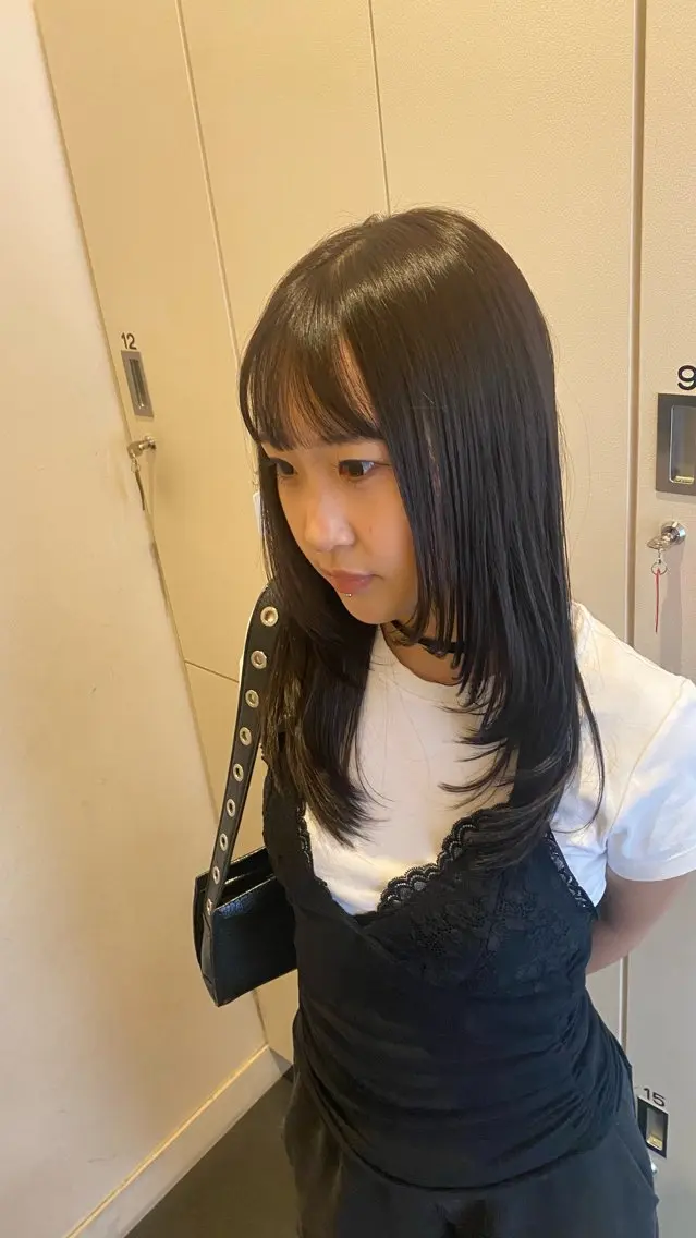 ロング レイヤーカット 縮毛矯正 縮毛矯正 水野 聖哉のヘアスタイル