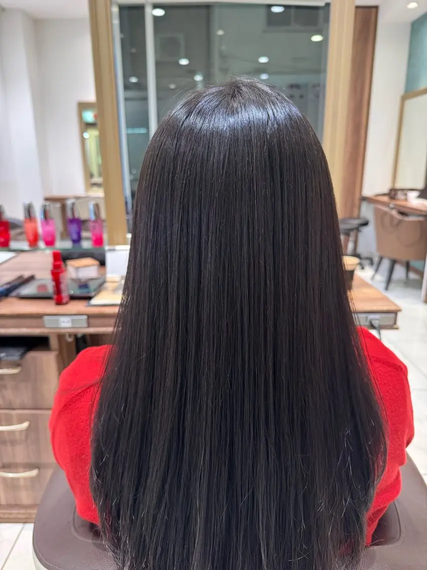 ロング パーマ カット 縮毛矯正 カットカラーモデル 募集中店長　伊熊祐紀のヘアスタイル
