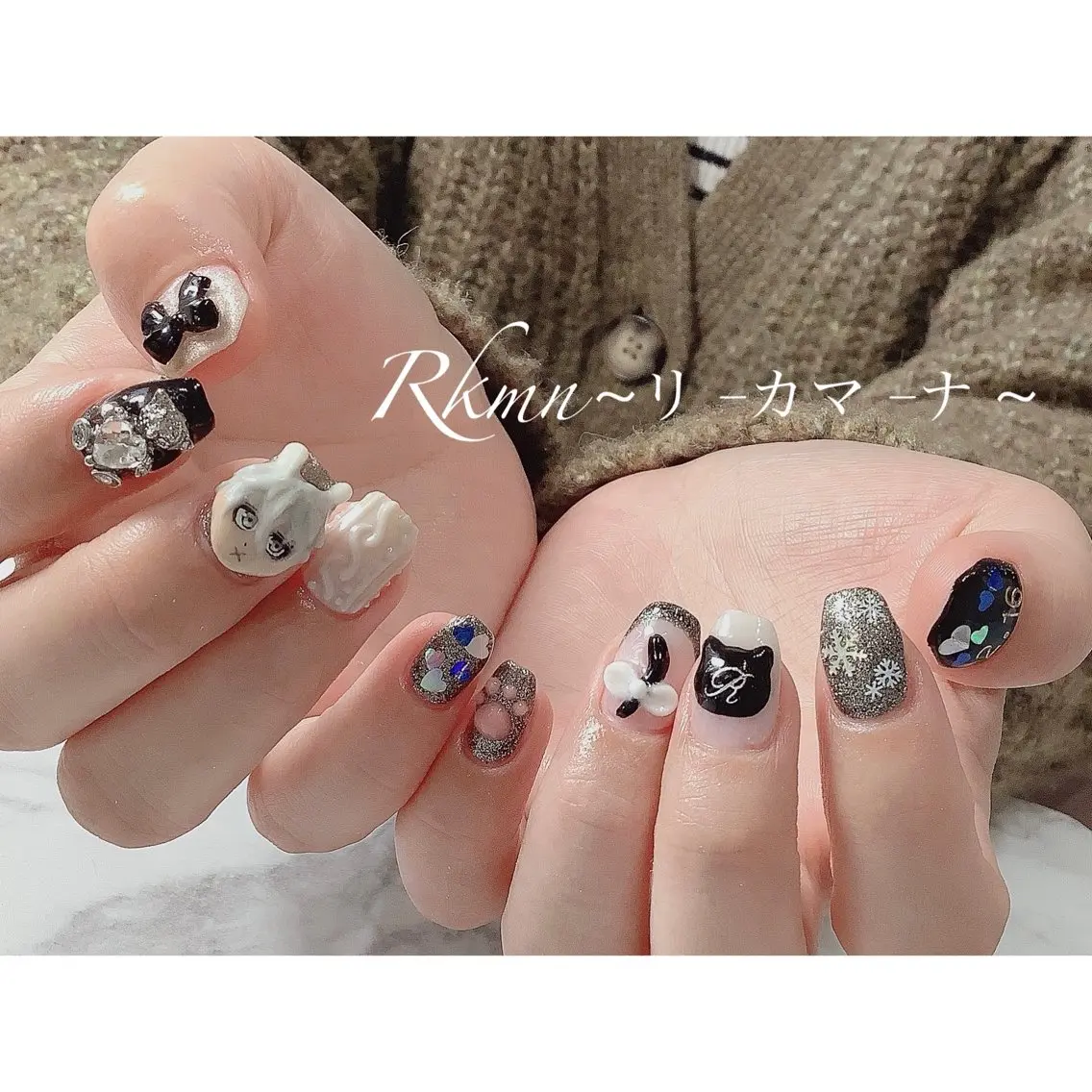 ネイル アートネイル 春ネイル Rkmn ~リ-カマ-ナ~のネイルデザイン