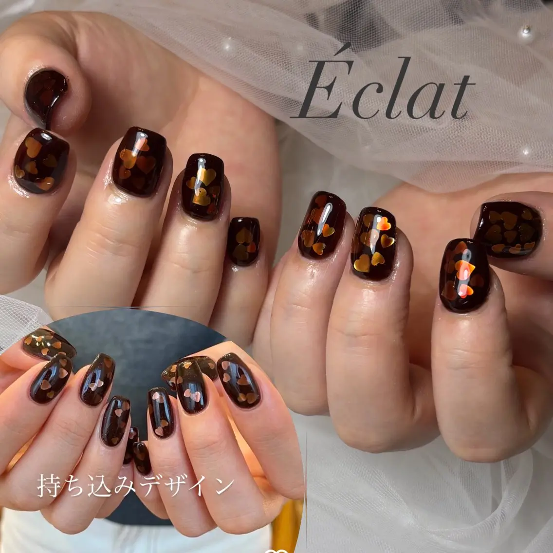 ネイル 持ち込み ハンドネイル nail salon Éclatのネイルデザイン