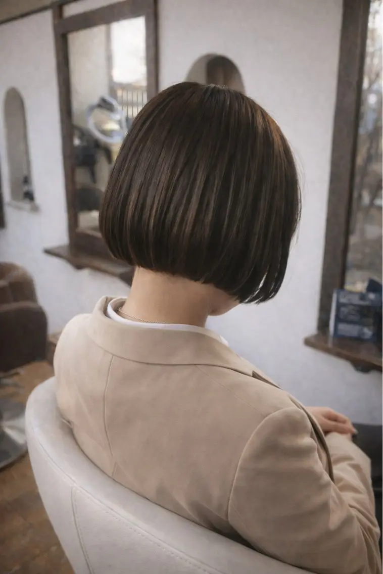 ショート ボブ カット ヘアカラー 長谷川 朋樹のヘアスタイル