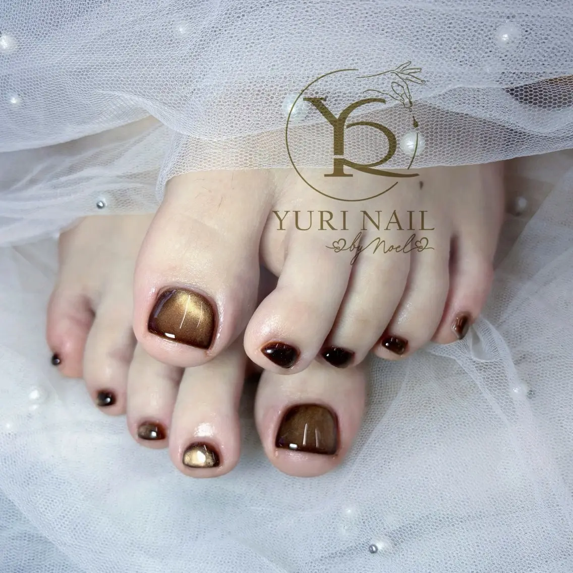 ネイル チークネイル フットネイル フレンチネイル グラデーション キラキラネイル ハンドネイル フットネイル ハンドケア YURI Nail Funabashiのネイルデザイン