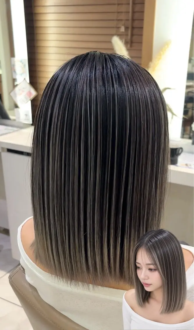 ミディアム カラー バレイヤージュ 髪質改善 レイヤーカット トリートメント ヘアカラー トリートメント 大宮/バレイヤージュ 髪質改善/澤田隆誠のヘアスタイル