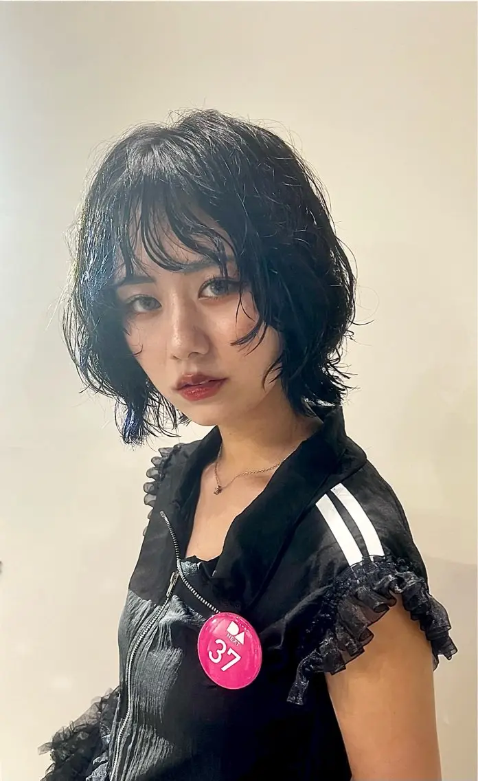ショート カラー パーマ 門石 一栞のヘアスタイル