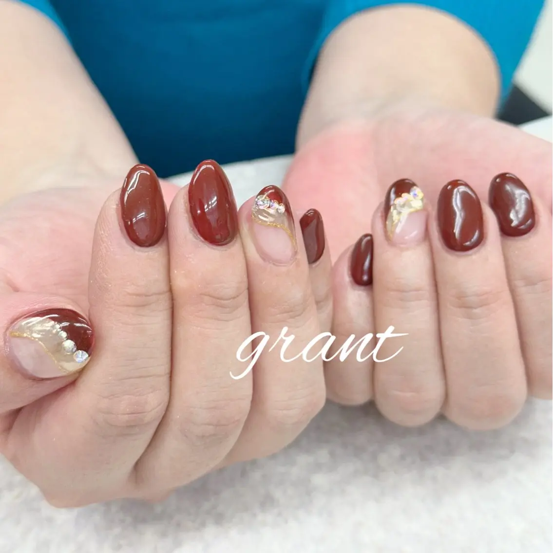 ネイル ミラーネイル 冬ネイル nailsalon grantのネイルデザイン