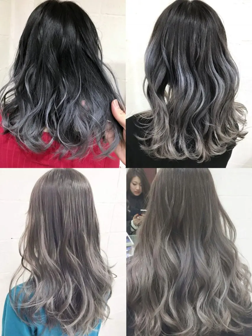 セミロング カラー 佐伯 りょうのヘアスタイル