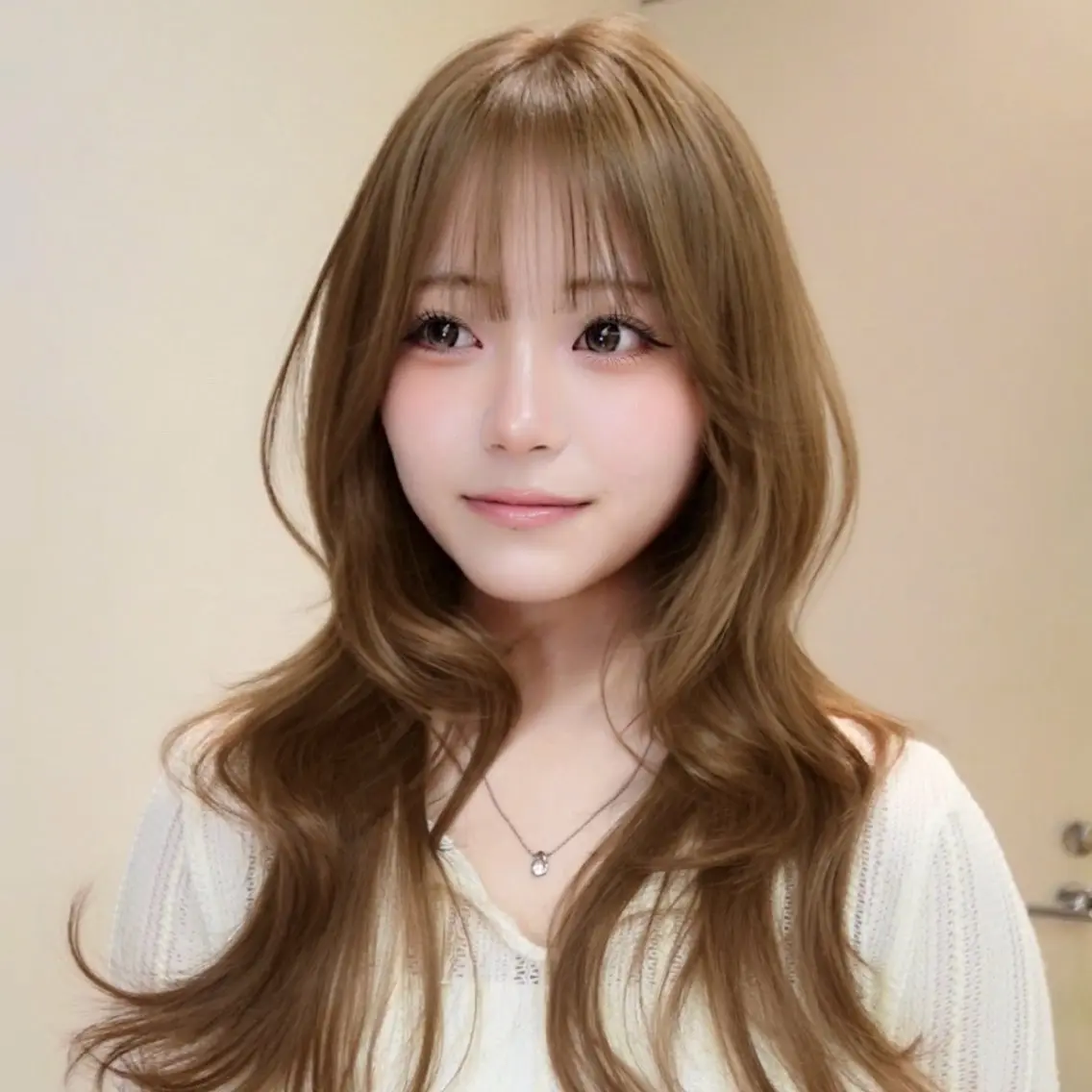 セミロング カラー ベージュカラー ブリーチ ブラウンカラー ダブルカラー ヘーゼル 🎀𝑆𝐴𝑅𝐴 /レイヤーカット🎀のヘアスタイル