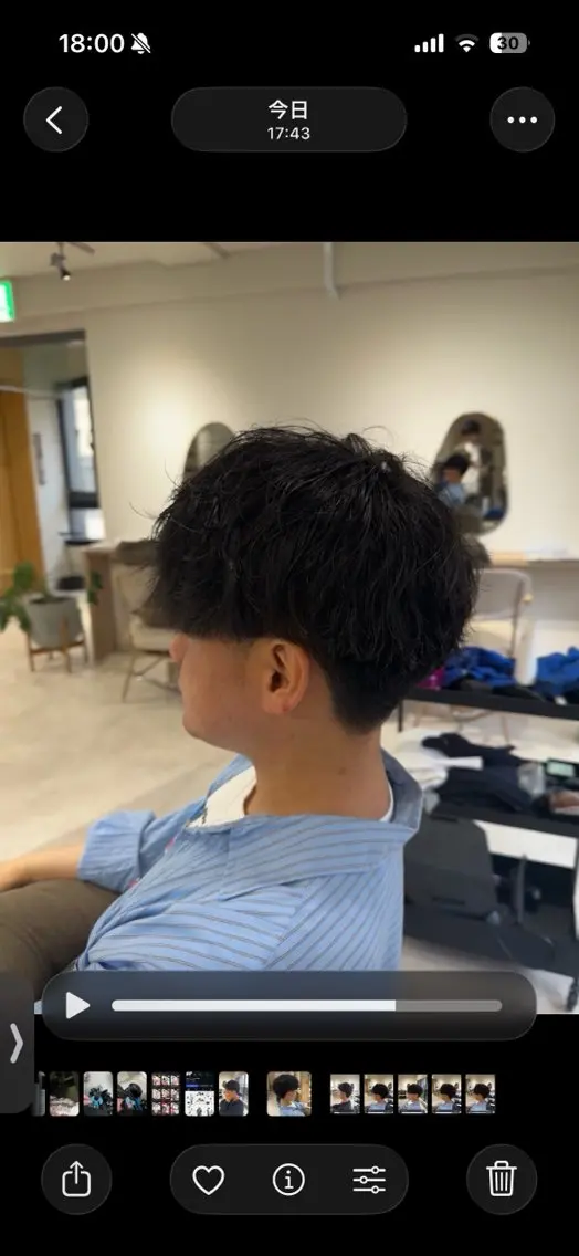 ミディアム パーマ メンズ カット パーマ 遠藤雄人/メンズ /センターパートのヘアスタイル