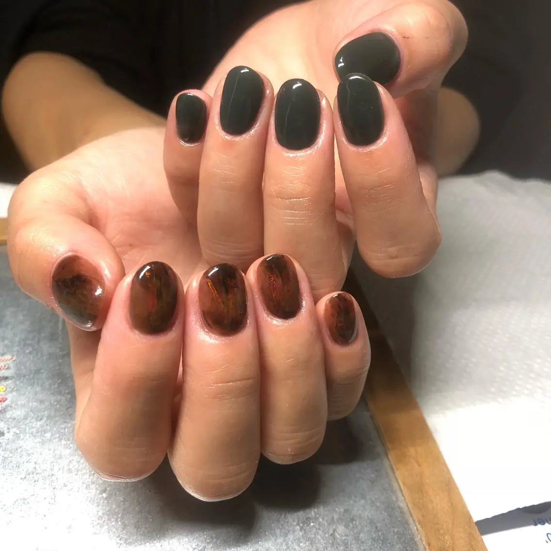 ネイル べっ甲ネイル 冬ネイル 口コミ5.0 Mizuki.aのネイルデザイン