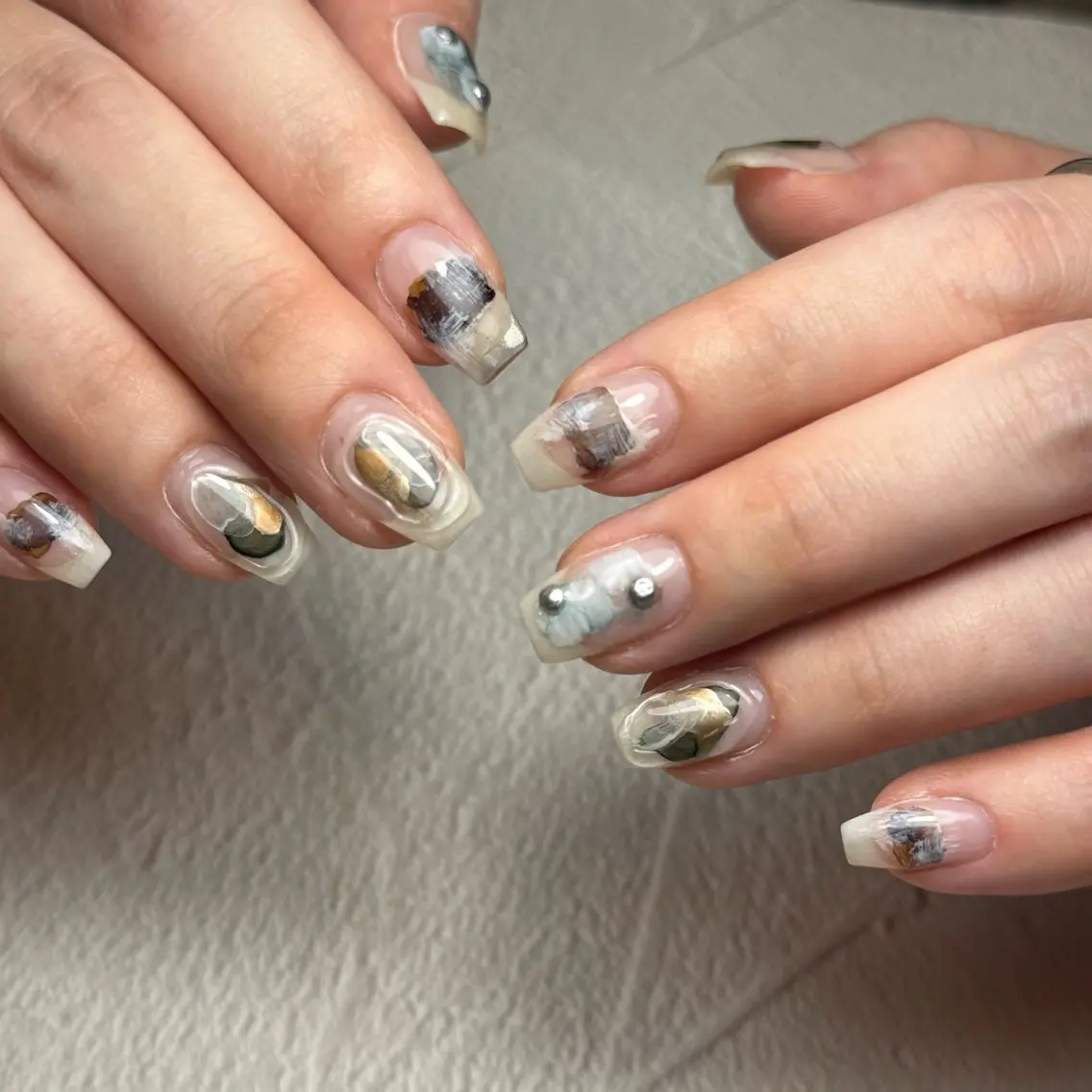 ネイル ジェルネイル ニュアンスネイル パラジェル Ace Luxe Harunoのネイルデザイン