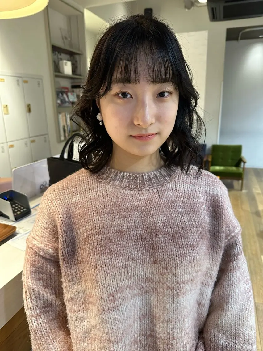 カット+前髪ストレートパーマ+トリートメントの写真