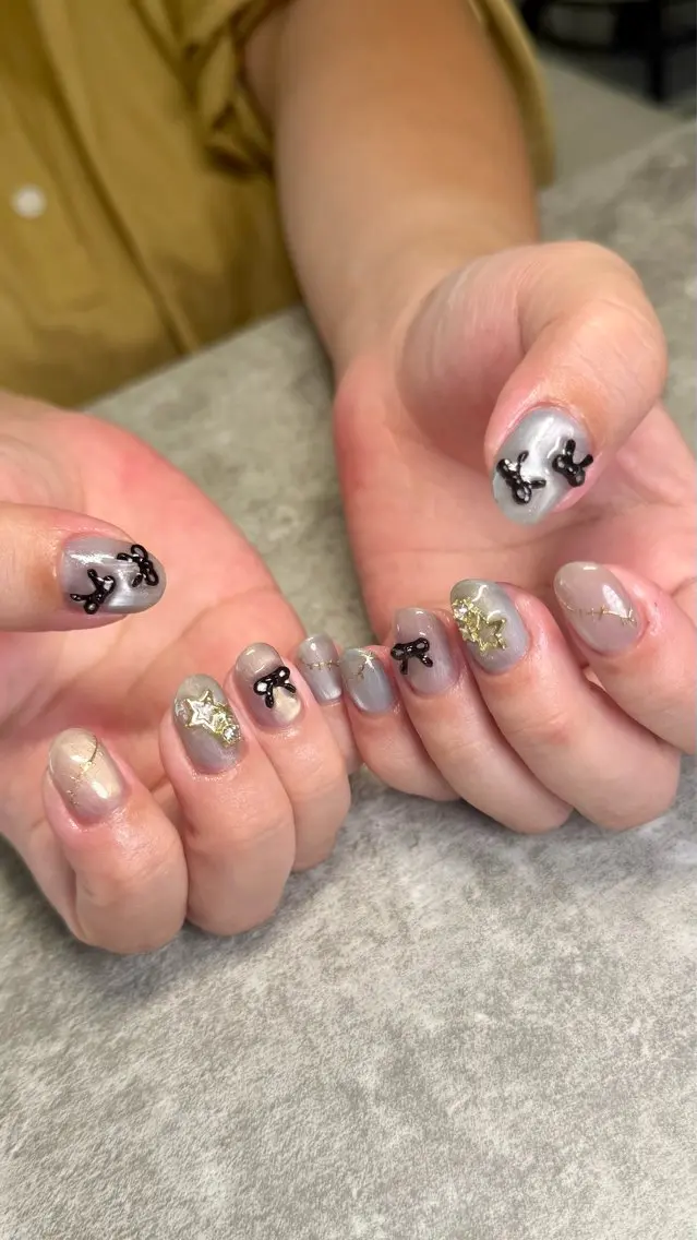 ネイル ハンドネイル ハンドケア shino🌟 痛ネイルのネイルデザイン