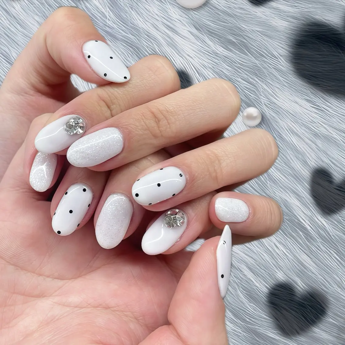 持ち込みデザイン(ジェルオフ込み)♡チップ長さだし1本プラス¥400-♡亀裂補強1本プラス¥300-♡の写真