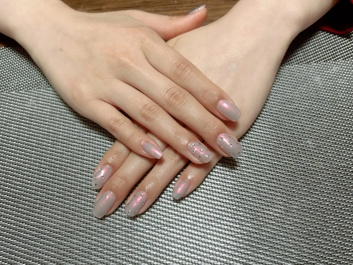ネイル ワンカラーネイル ストーンネイル ハンドネイル i nailのネイルデザイン