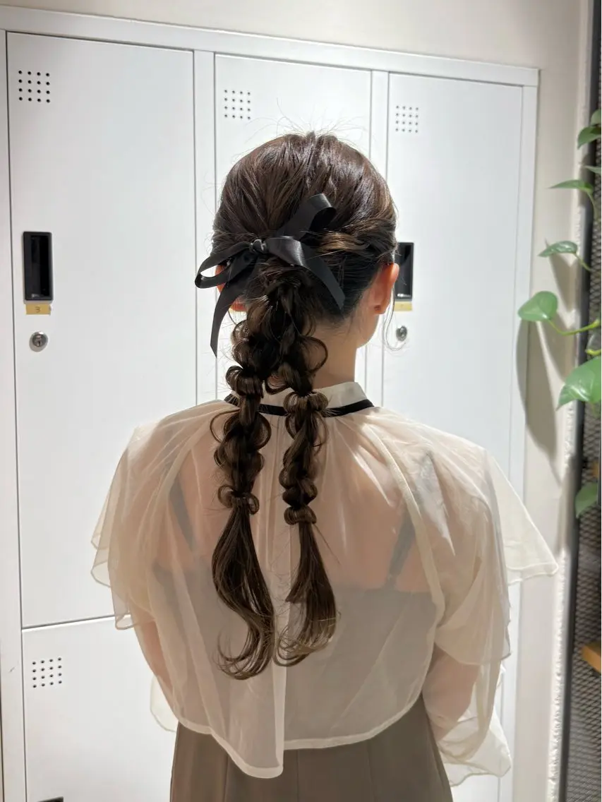 ❕土日祝限定❕【𓈒𓏸𓍯ヘアアレンジ𓏸𓍯】 🪞🩰結婚式,ライブ,イベント前に‪♡🎀早朝,ペアok!の写真