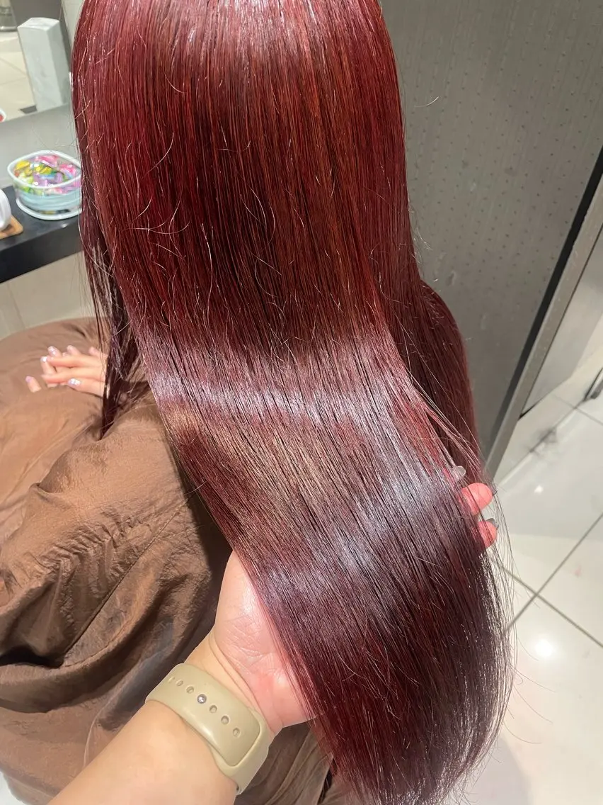 ロング カラー ヘアカラー トリートメント 💞暖色カラー 💞risaのヘアスタイル