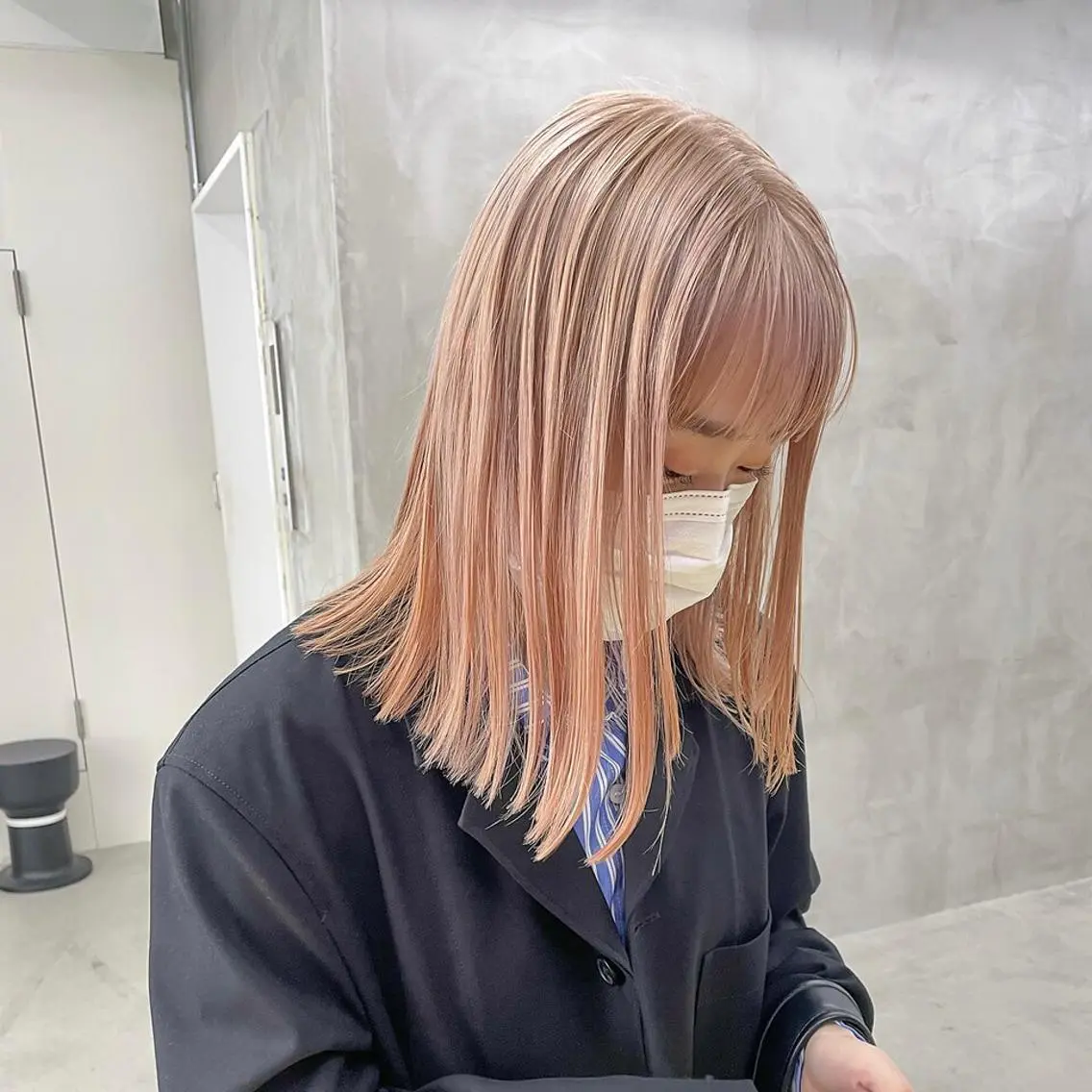 ミディアム カラー ヘアアレンジ ミディアムパーマ バレイヤージュ ブリーチ ケアブリーチ デザインカラー 無料カットモデル募集 🌱ひょうがのヘアスタイル
