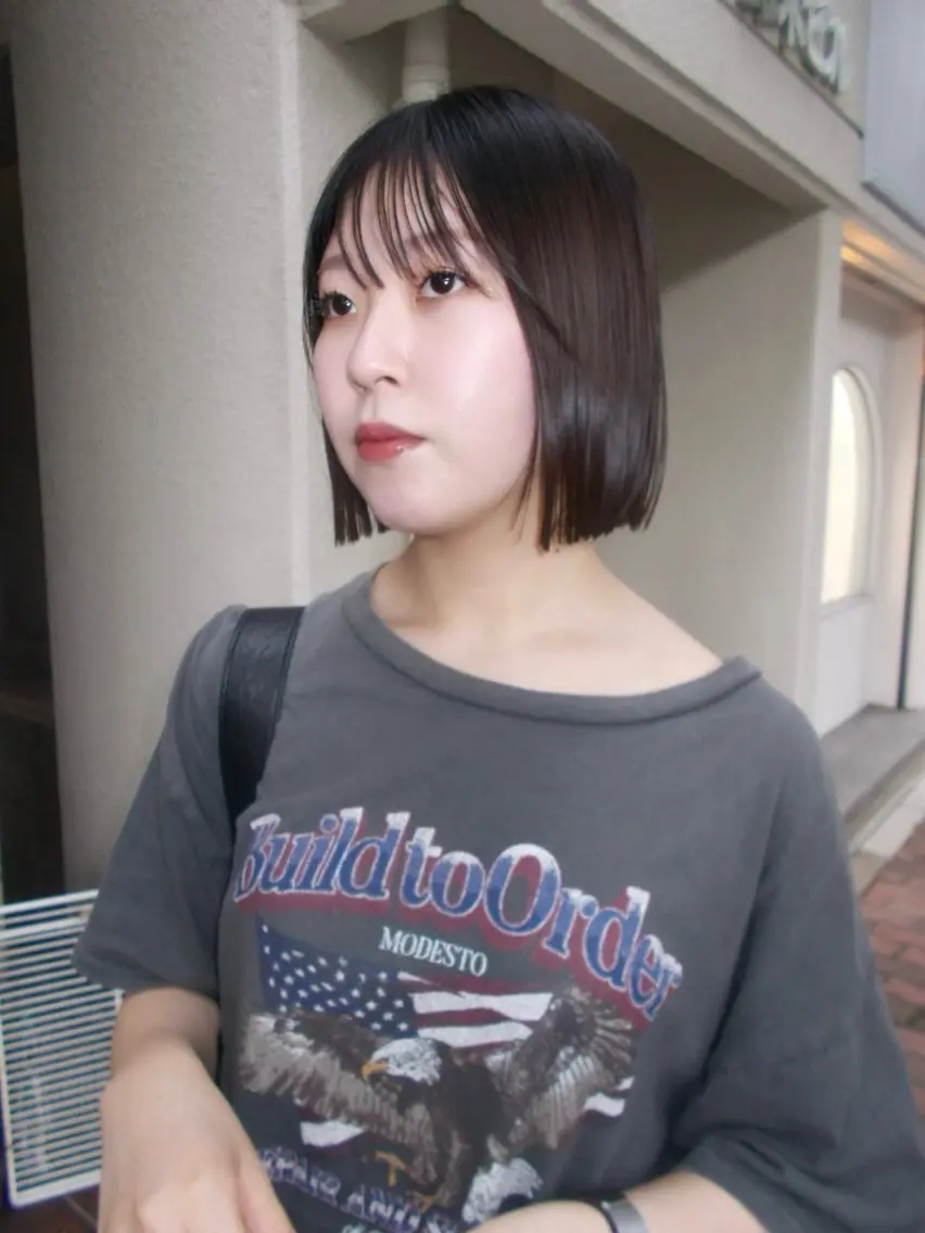 ショート カラー 透明感カラー ヘアカラー ボブカットモデル/ ハイトーン/ゆうあのヘアスタイル