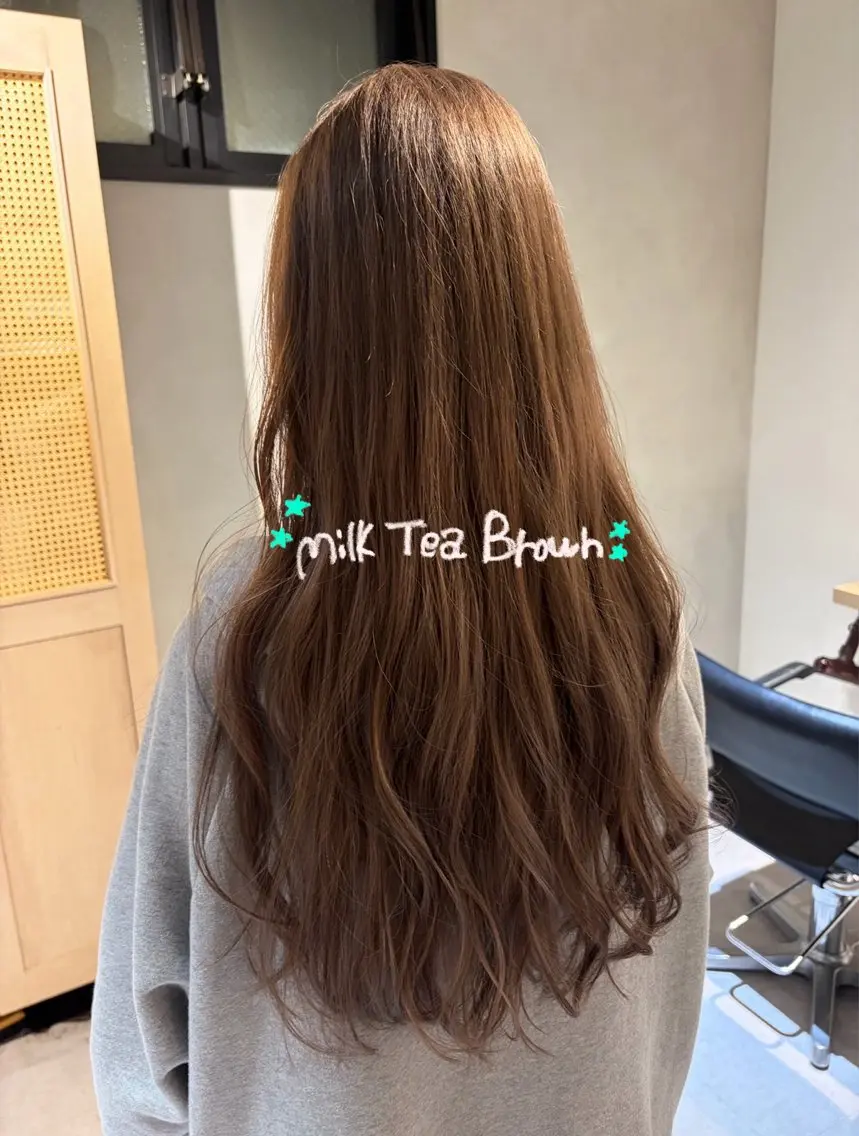 ロング カラー ブラウンカラー 透明感カラー ヘアカラー 大川 七夏のヘアスタイル