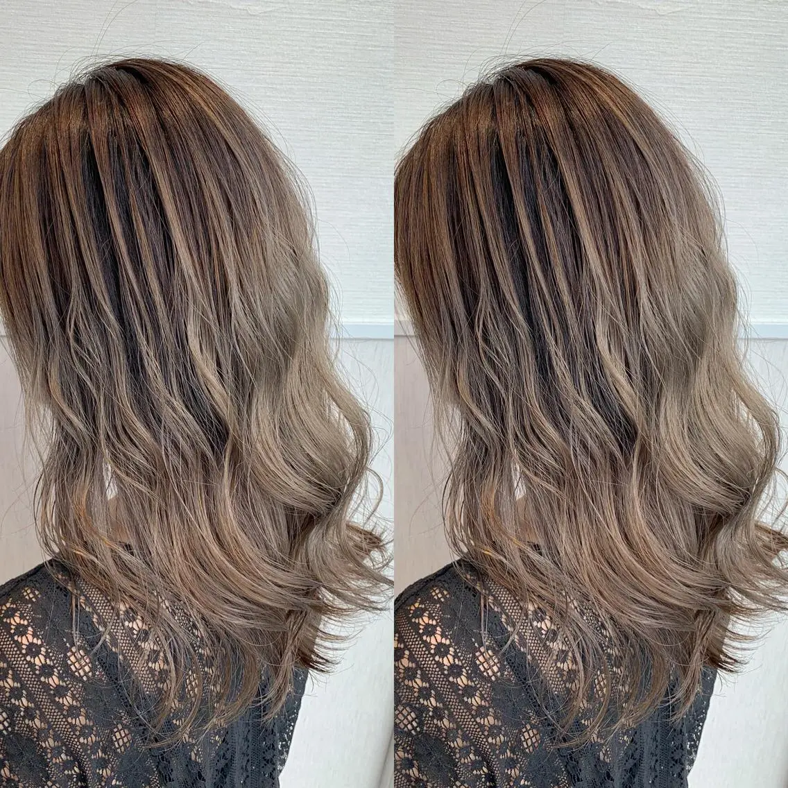 ロング カラー ヘアアレンジ 白髪ぼかしハイライト 茗荷谷駅徒歩2分のヘアスタイル