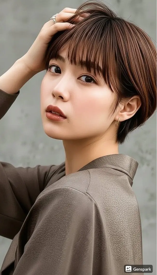 ショート 韓国風ヘア ショートヘア カット 拓麿✂︎/ショート 専門×透明感カラーのヘアスタイル