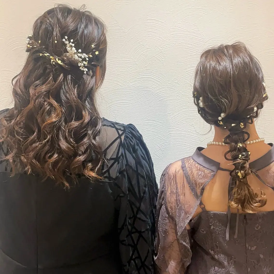 【7時30分から!ペア来店用🍎何回でもok】ヘアアレンジ・ハーフアップ・まとめ髪・編みおろしetcの写真