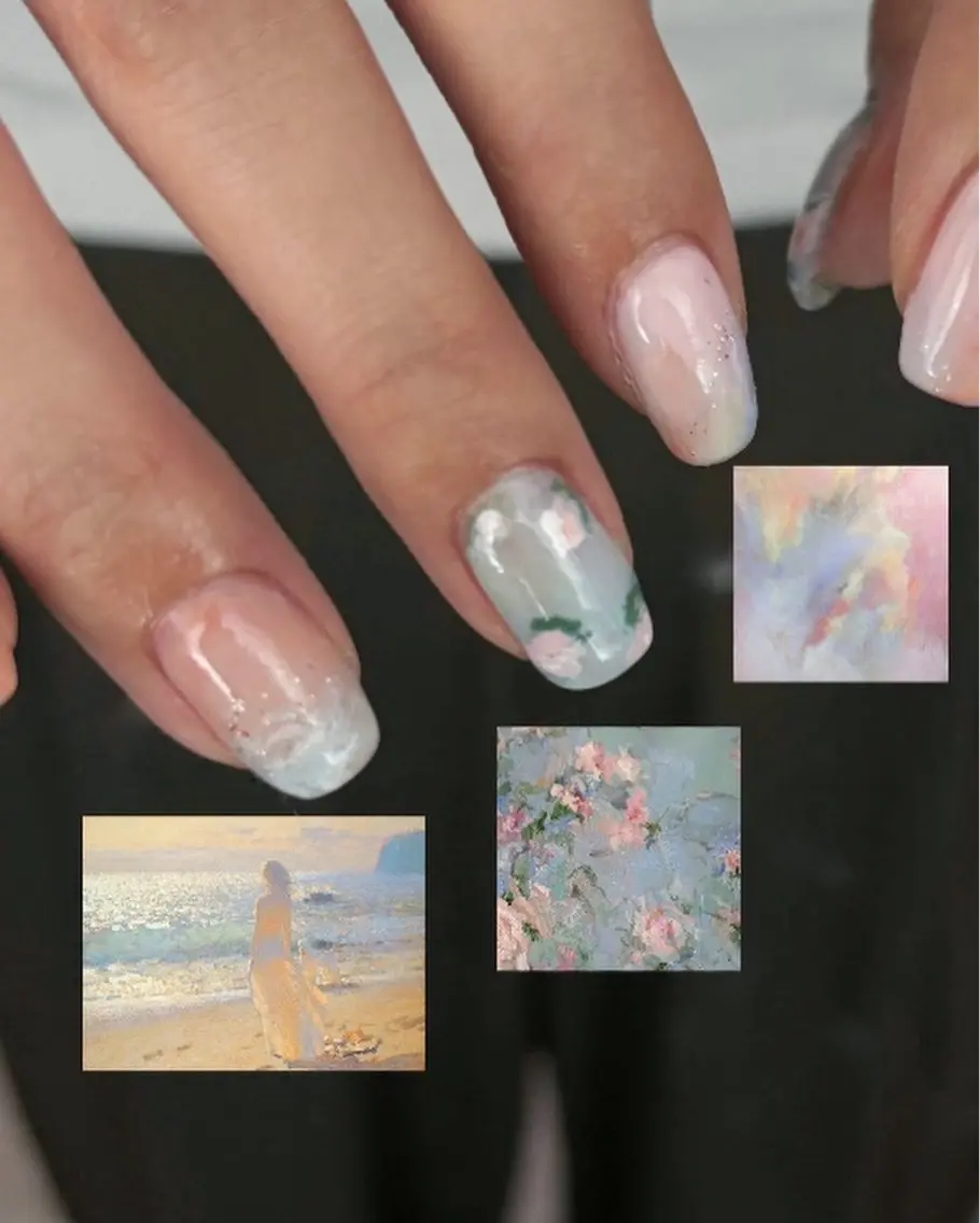 ネイル ニュアンスネイル ハンドネイル 【新宿三丁目】 もえNoël🎨🤍のネイルデザイン