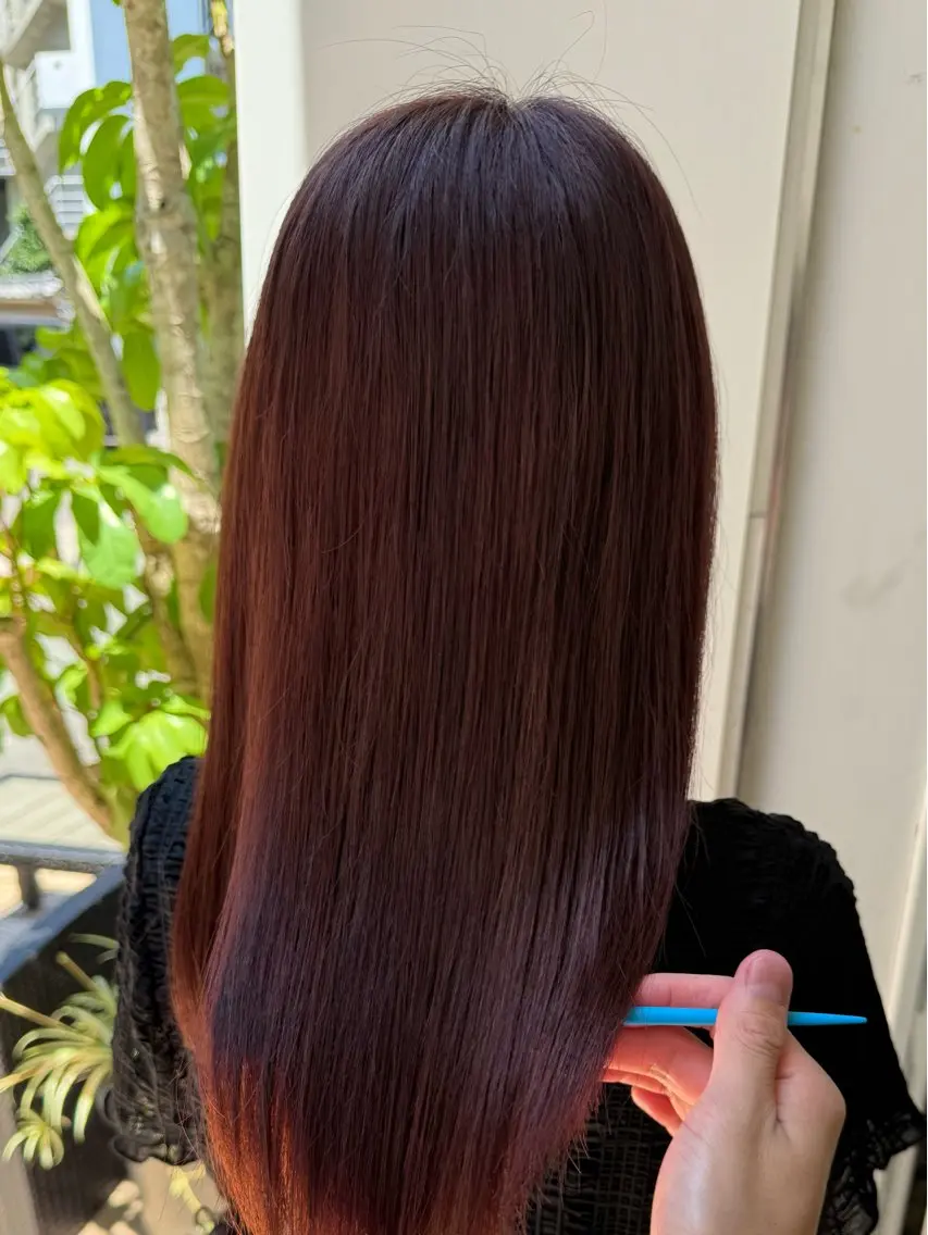 セミロング カラー 近藤 滉記のヘアスタイル