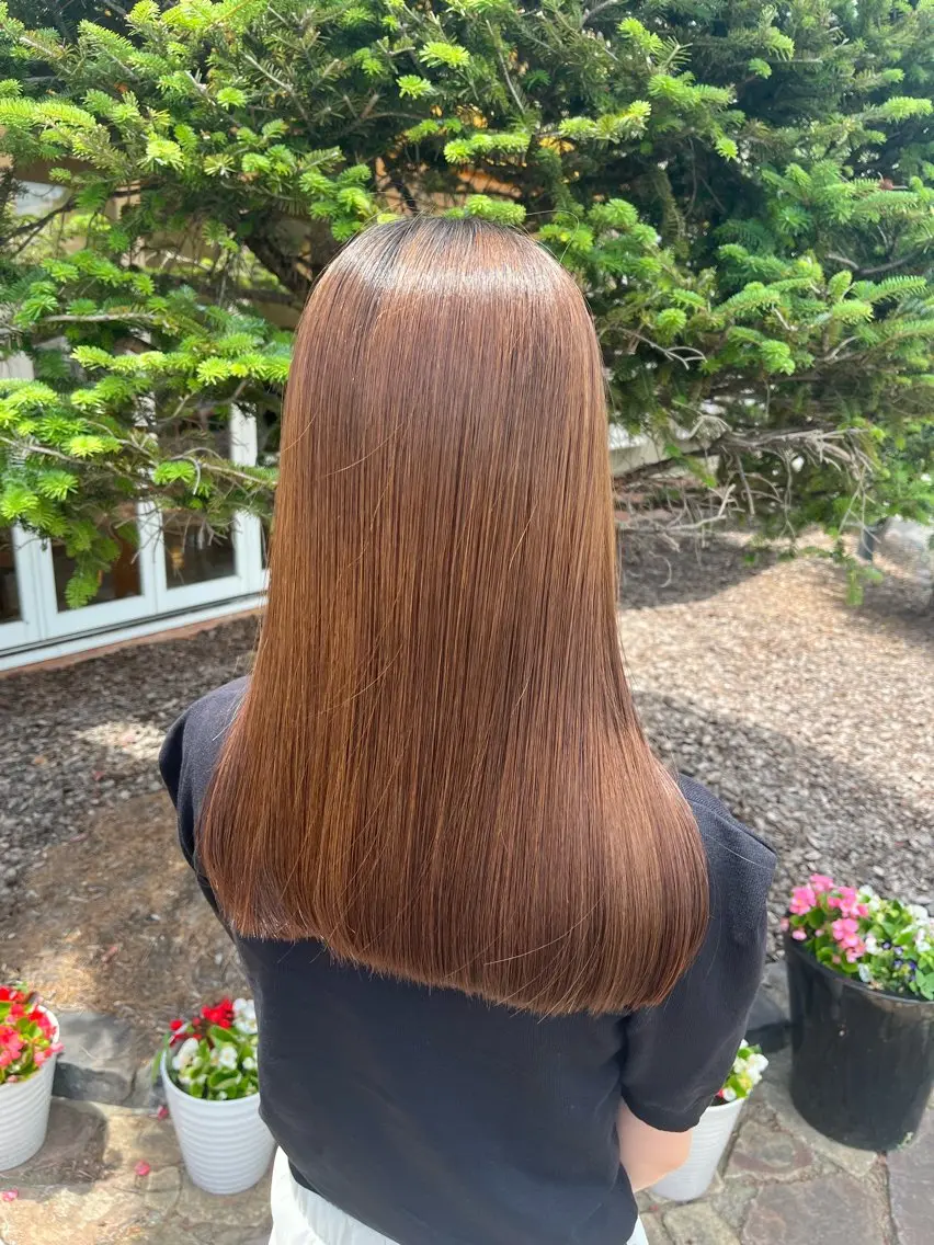 ロング 縮毛矯正 カット 縮毛矯正 西田 早輝子🍊のヘアスタイル