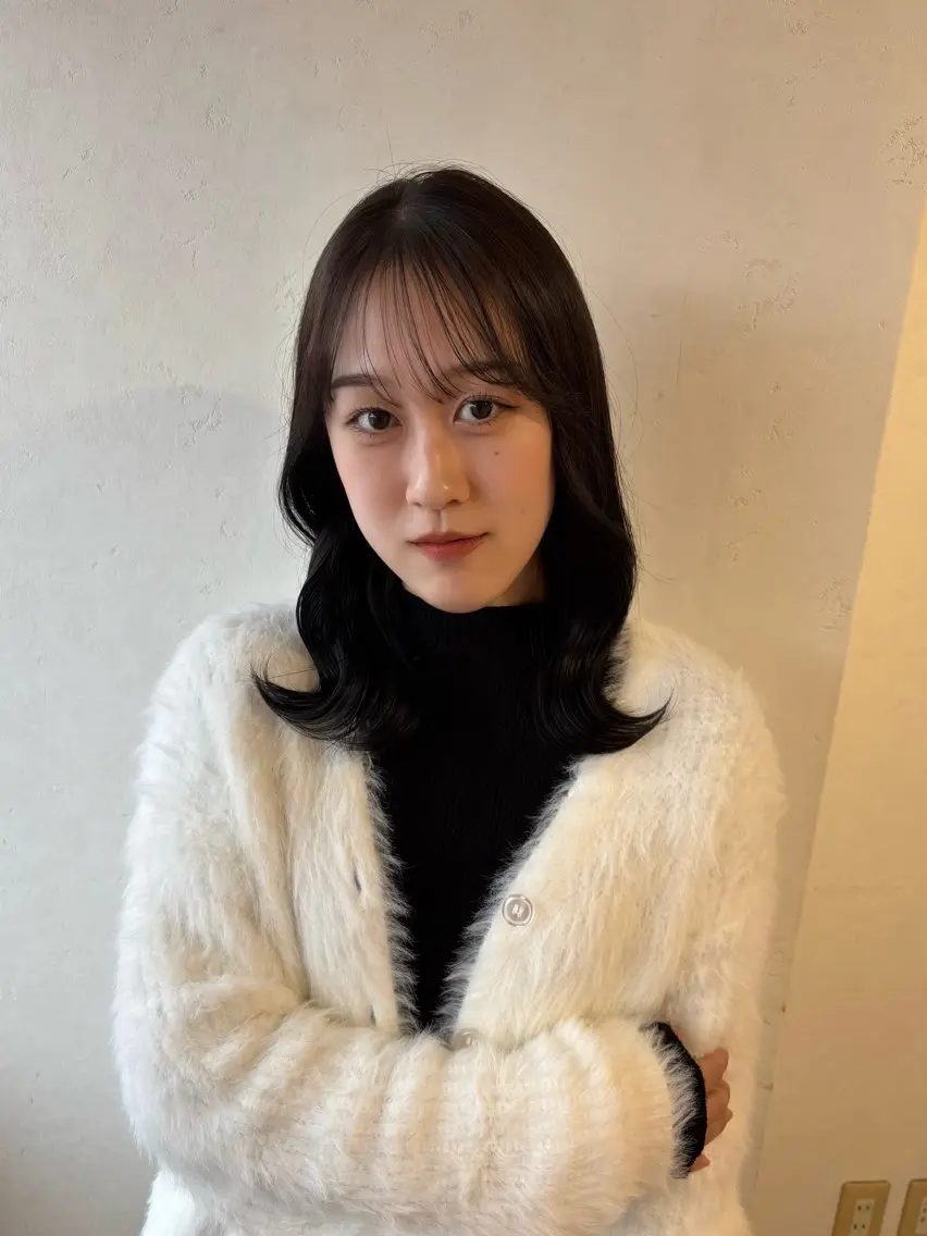 カラー 透明感カラー グレージュ ♡ ♡のヘアスタイル