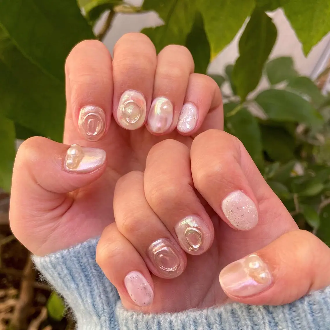 ネイル ホワイト mimi nail✧︎*。のネイルデザイン