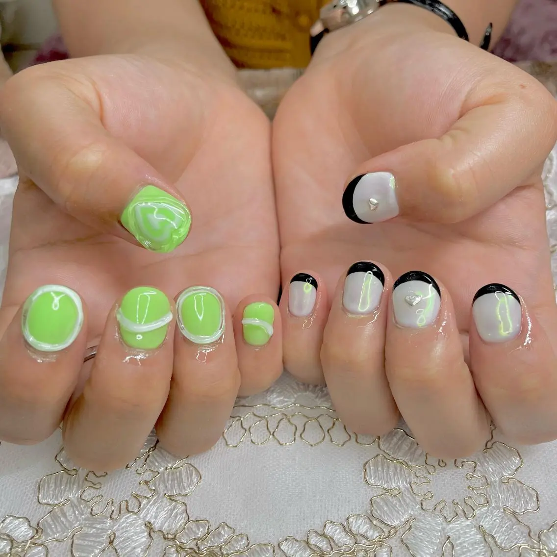 ネイル アートネイル オーロラネイル ジェルネイル 持ち込み ニュアンスネイル J terrace Nailのネイルデザイン