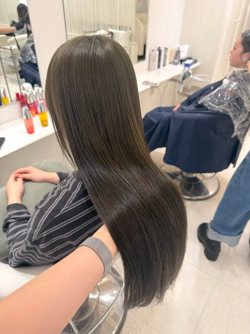 ロング パーマ カット パーマ 縮毛矯正 ParveMix 🩶🫧入江 香名のヘアスタイル
