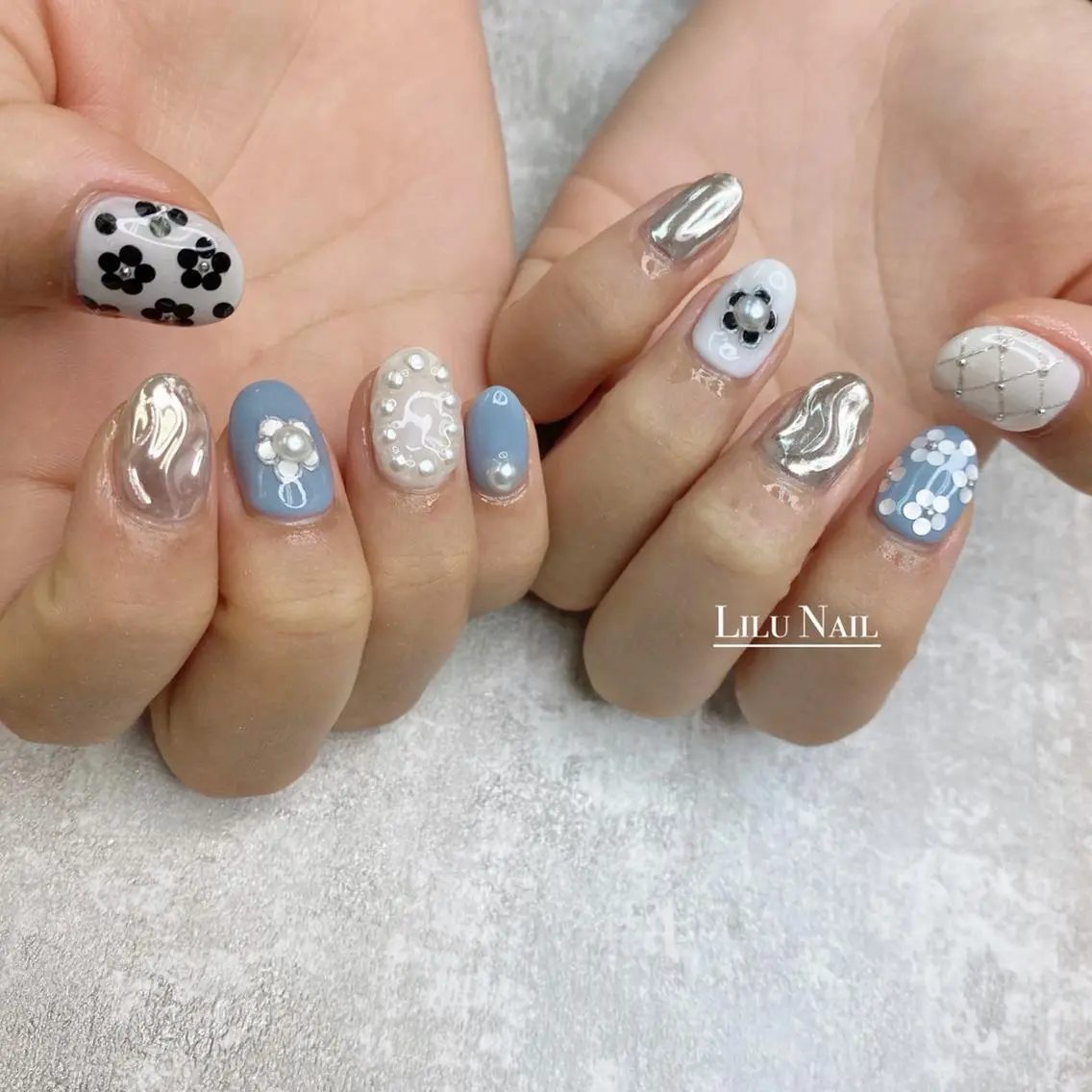 ネイル ニュアンスネイル モチの良さ◉ フィルインネイル♡のネイルデザイン