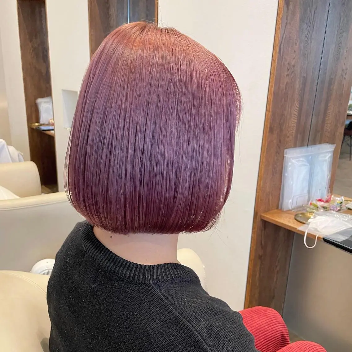 ショート カラー カット ヘアカラー トリートメント 【完全個室】髪質改善 暖色カラー/山崎唯奈のヘアスタイル