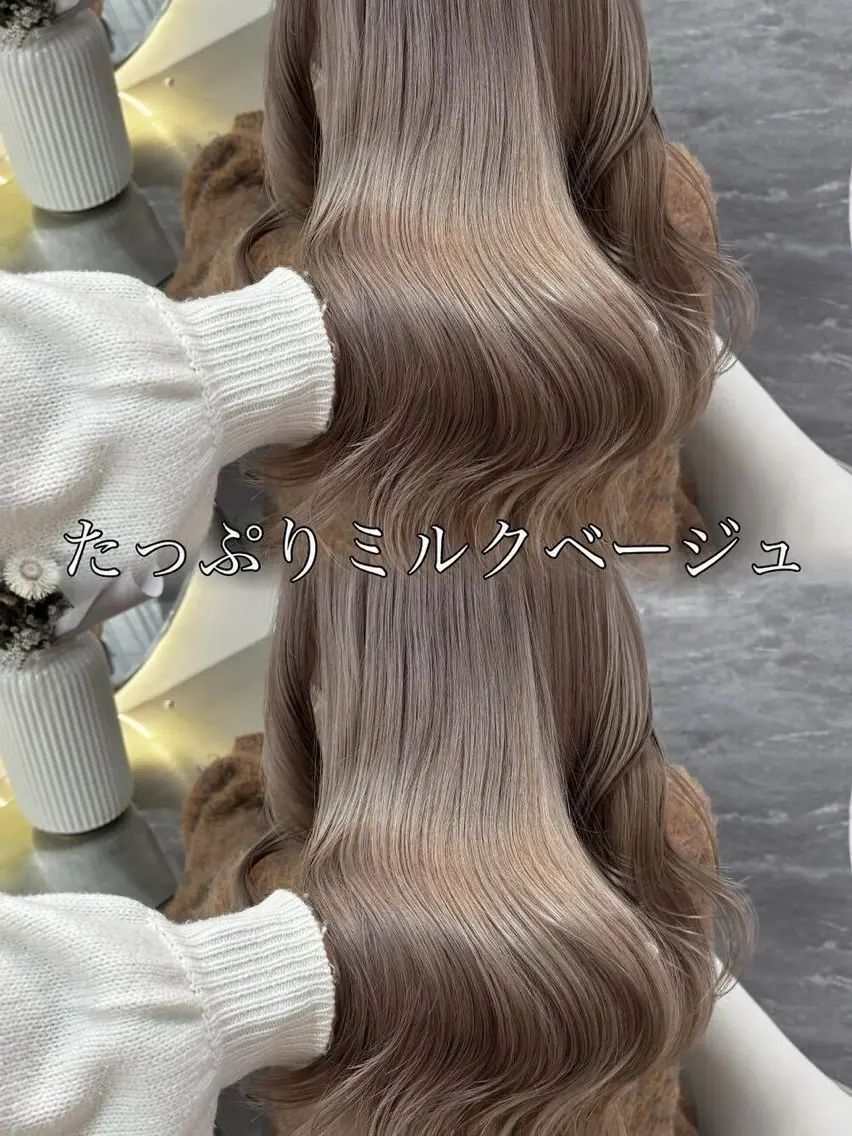 カラー 🤍りく 透明感カラー/熊谷のヘアスタイル