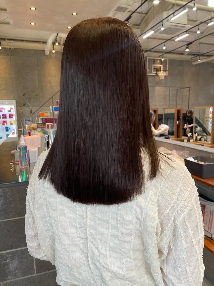 セミロング カラー カット トリートメント 🍋髪質改善× 透明感カラー ジュリのヘアスタイル