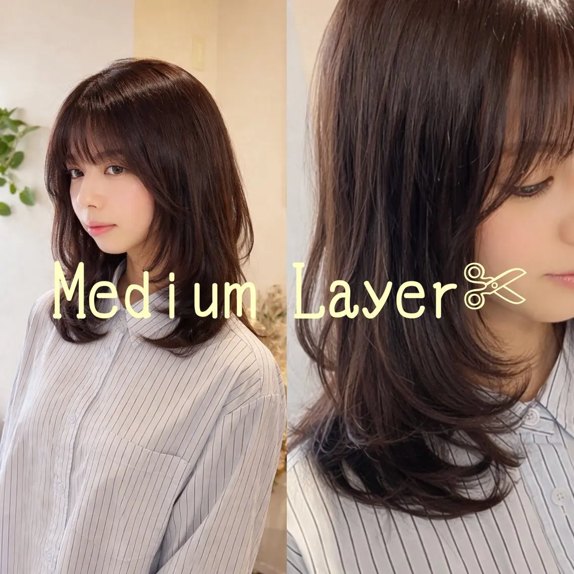 ミディアム カラー カット ヘアカラー ANDIAMO SAKAE🍁楓のヘアスタイル