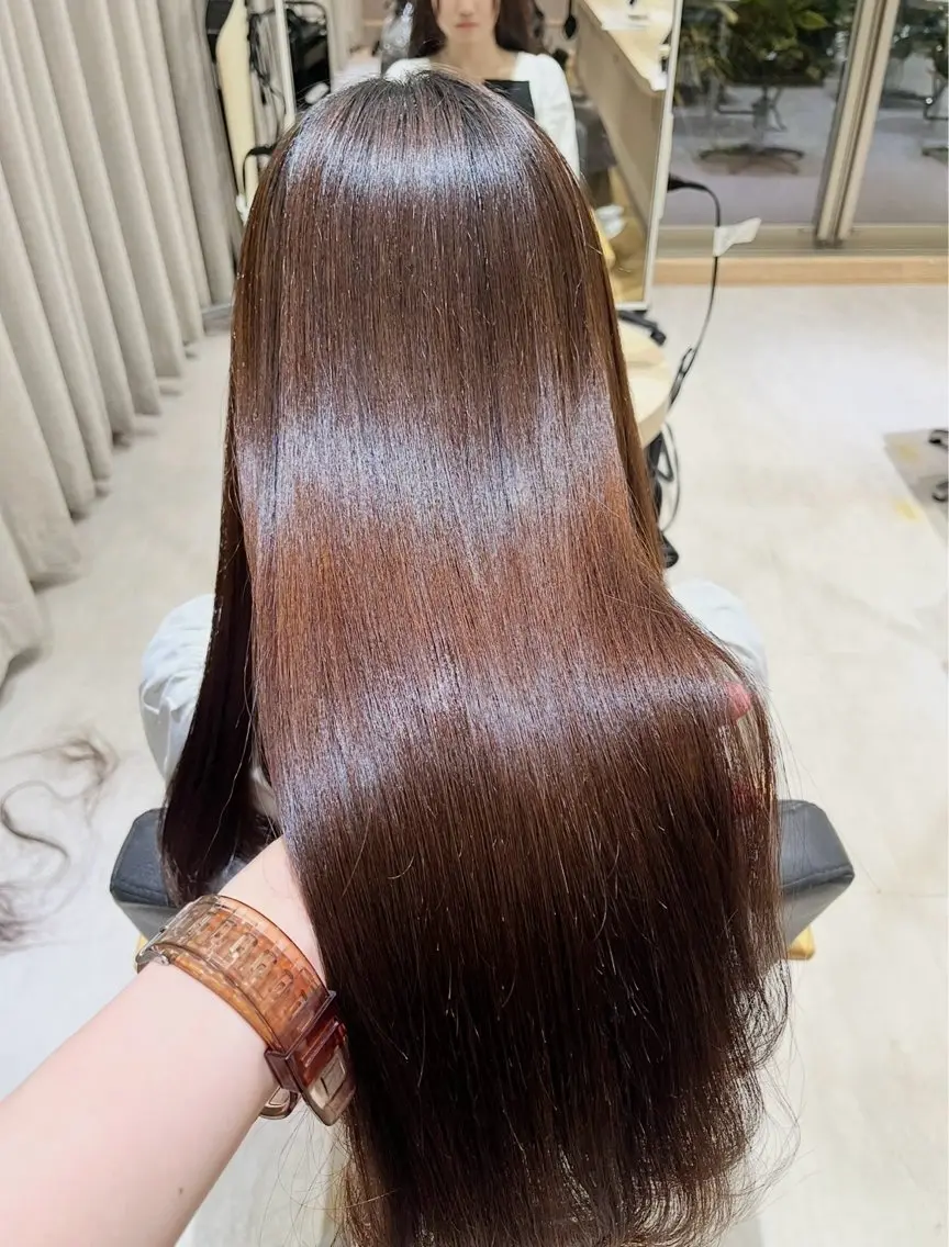 ロング カラー カット ヘアカラー トリートメント 透明感カラー👑 井上美乃里のヘアスタイル