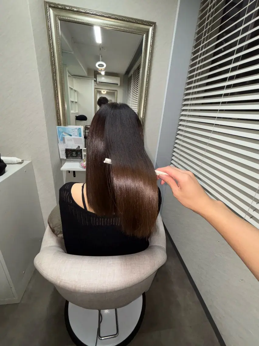 セミロング ヘアカラー ヘッドスパ ヘアセット ✨髪質改善/ カラー特化/びょん✨のヘアスタイル