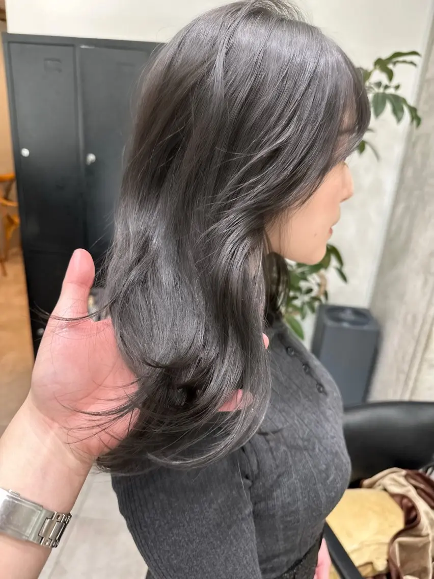 ミディアム カット ヘアカラー トリートメント ✨透明感カラー 恵比寿HAYATO✨のヘアスタイル