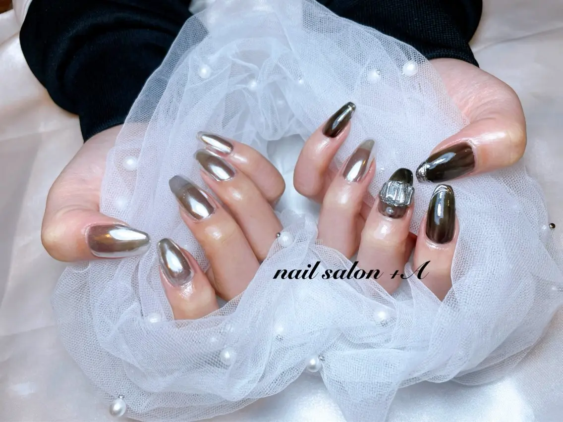 セミロング ハンドネイル Nail Salon +Aのネイルデザイン