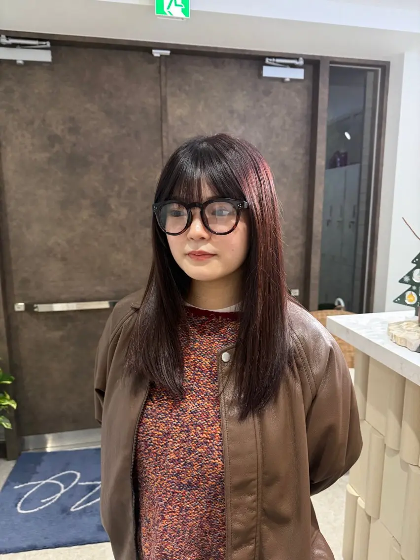 ミディアム ヘアカラー 似合わせスタイル☁️ 堀内志茉🍀のヘアスタイル