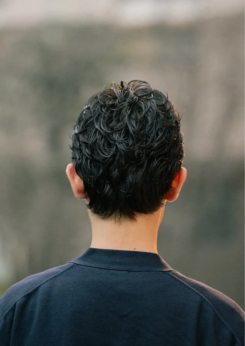 ショート カラー パーマ メンズ オールバック ビジネス カット パーマ 🔗メンズサロン🔗 Kieのヘアスタイル
