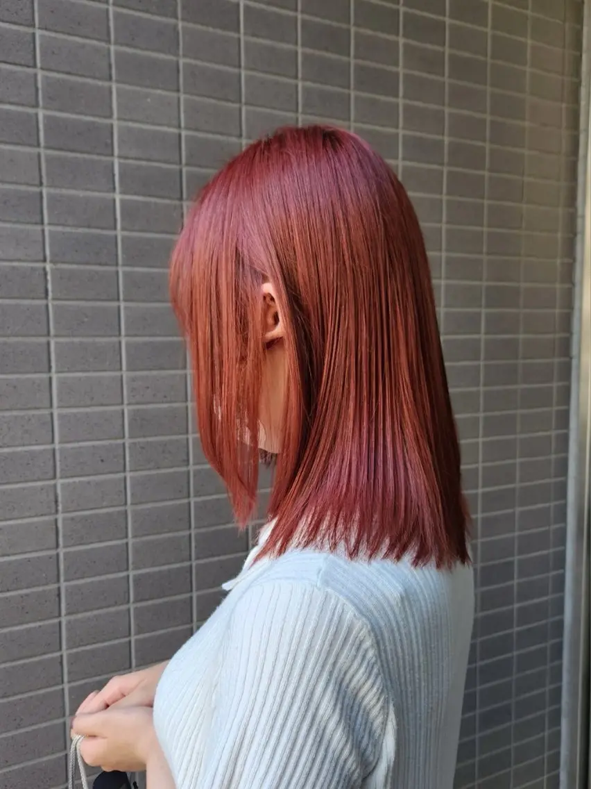 ミディアム ヘアカラー みいなブリーチモデル 募集中！のヘアスタイル